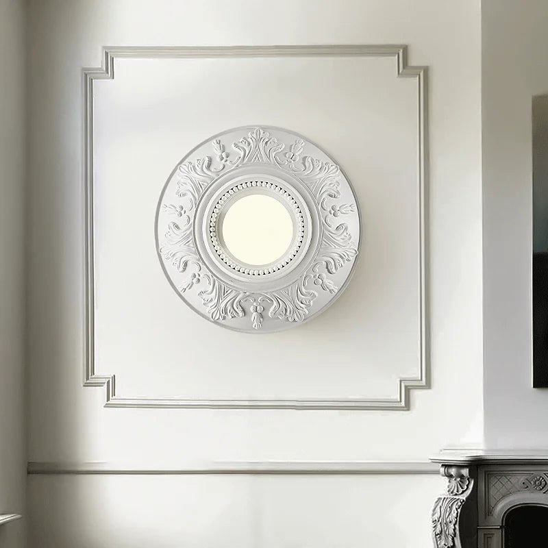 ParisGlow – Vintage White Round Lamp for Elegant Rooms