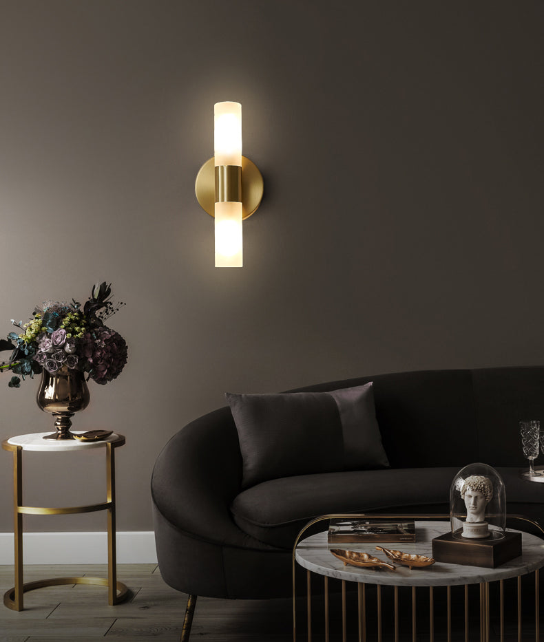 PrimeLume – Minimalist Gold Wall Lamp with Energy-Efficient LED