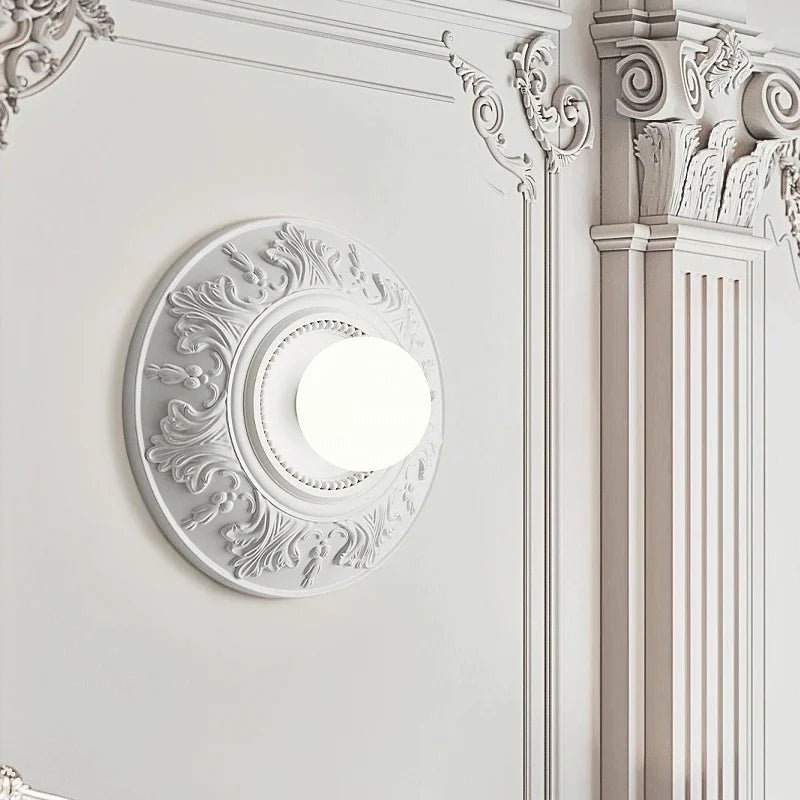 ParisGlow – Vintage White Round Lamp for Elegant Rooms
