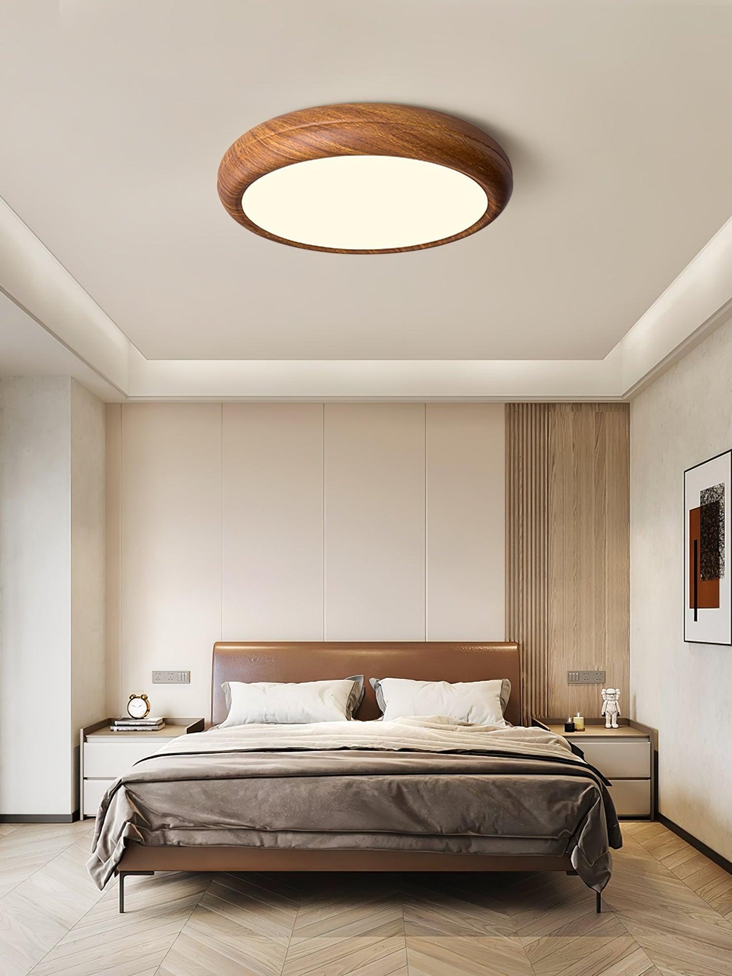 Wood Classic Round Ceiling Light
