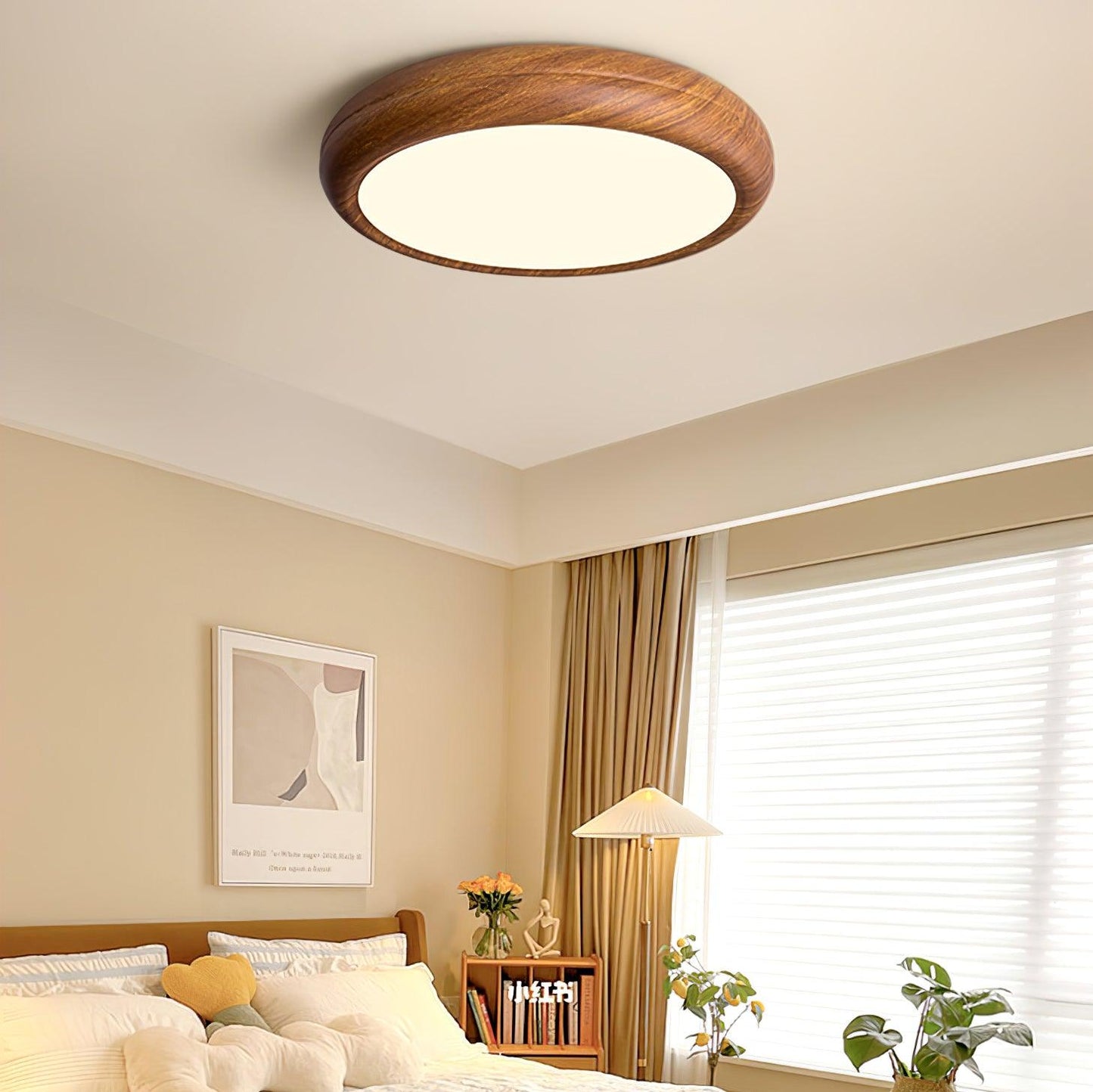 Wood Classic Round Ceiling Light