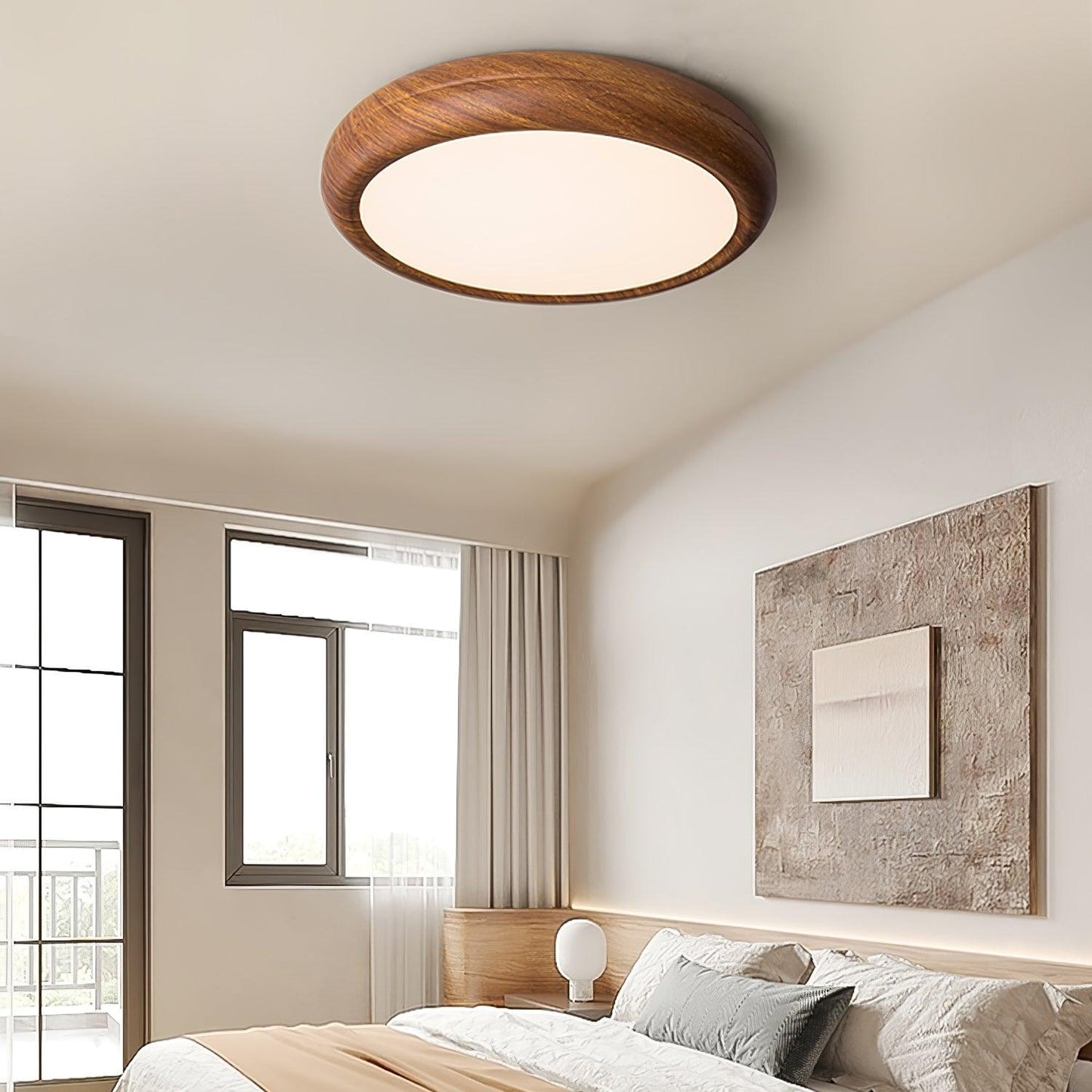 Wood Classic Round Ceiling Light