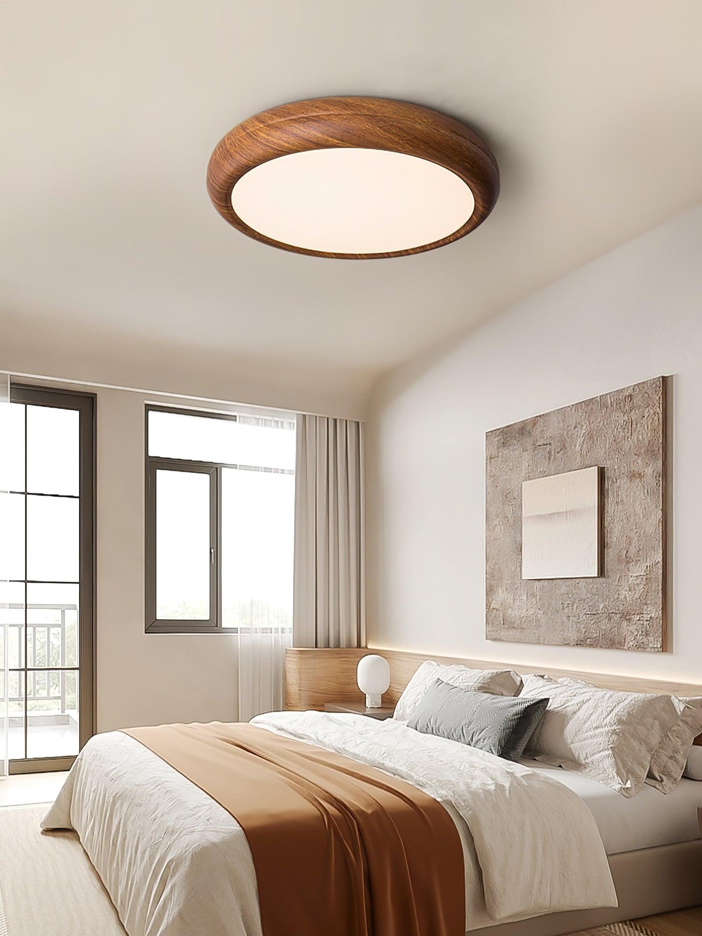 Wood Classic Round Ceiling Light