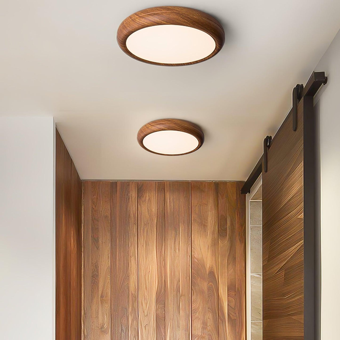 Wood Classic Round Ceiling Light