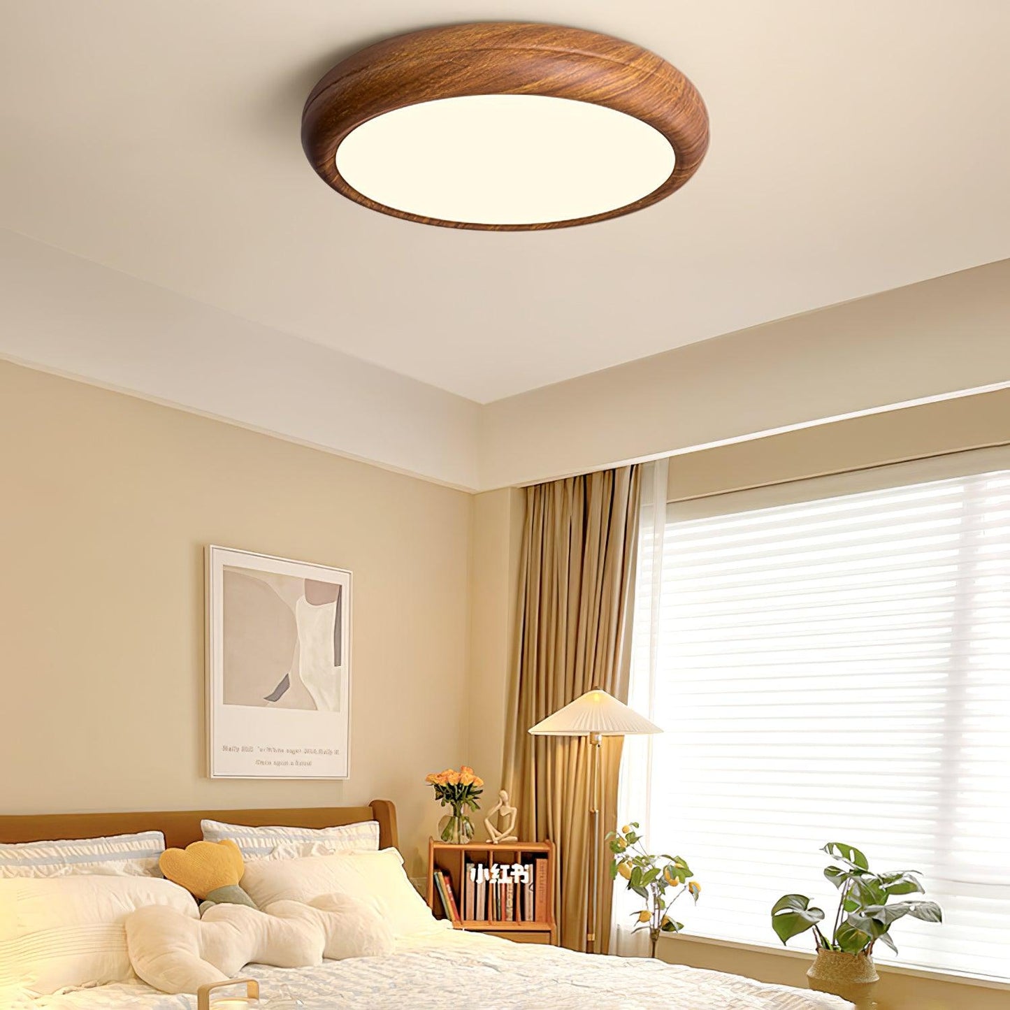 Wood Classic Round Ceiling Light