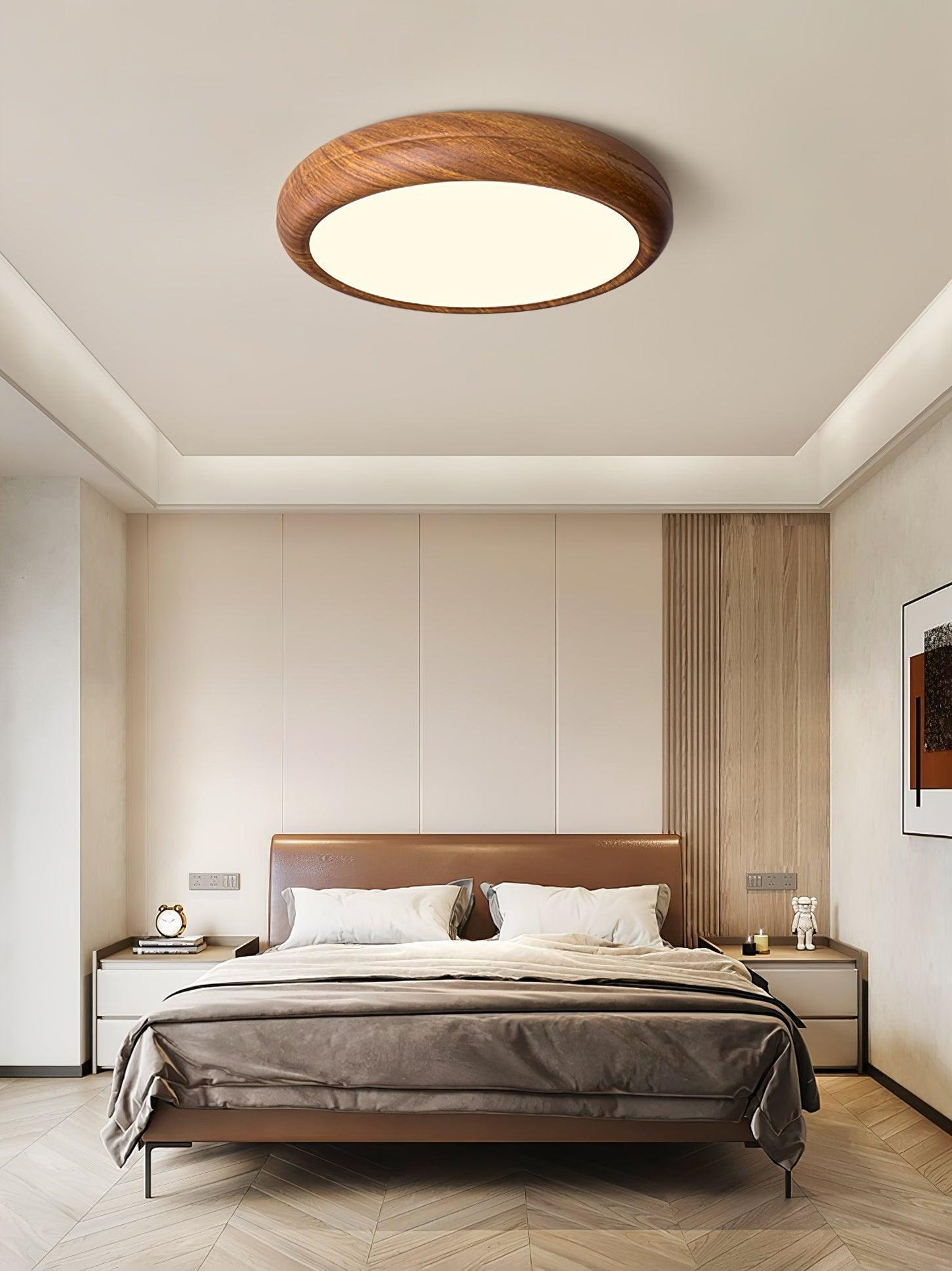 Wood Classic Round Ceiling Light