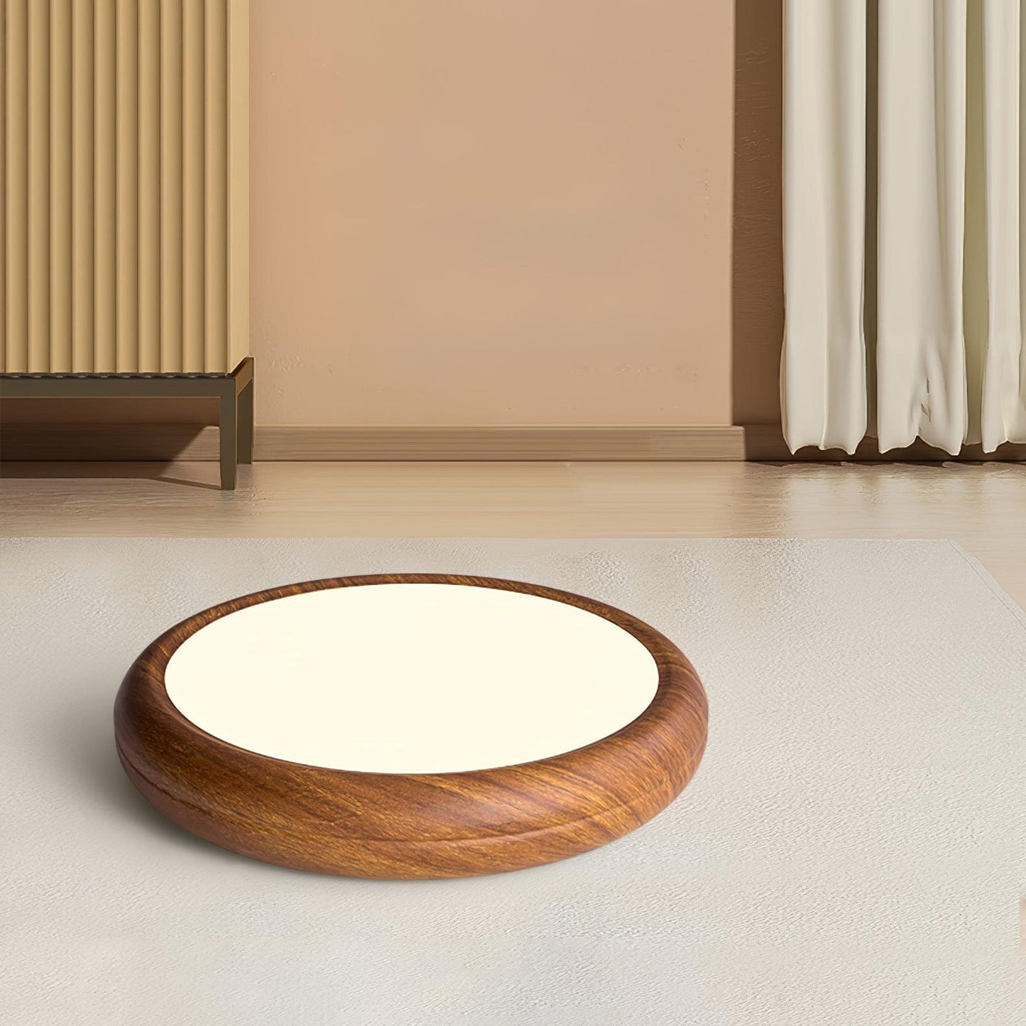 Wood Classic Round Ceiling Light