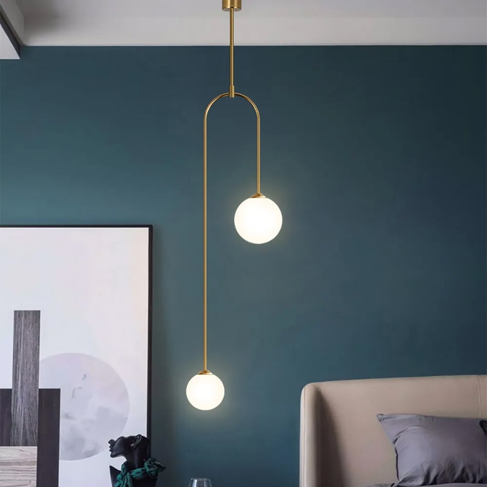 Modern Glass U-Shaped Light for Living Room and Bedroom
