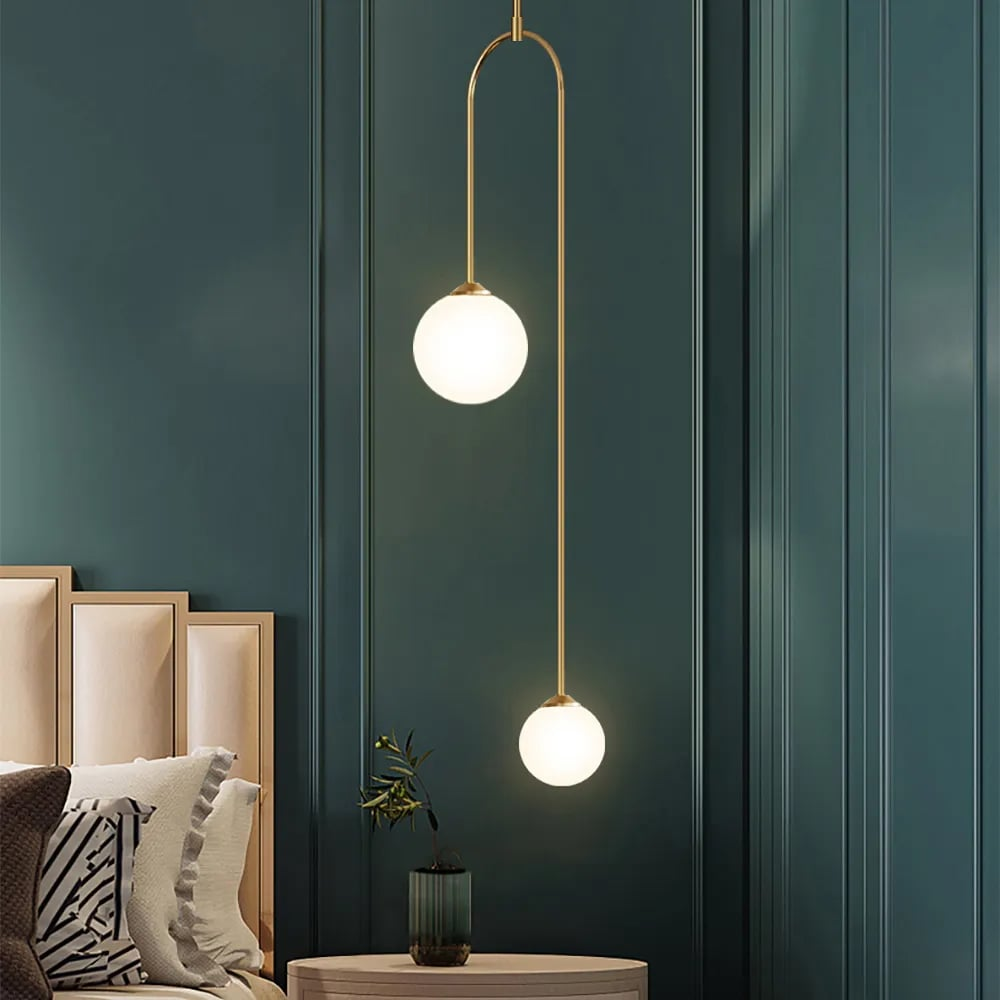 Modern Glass U-Shaped Light for Living Room and Bedroom
