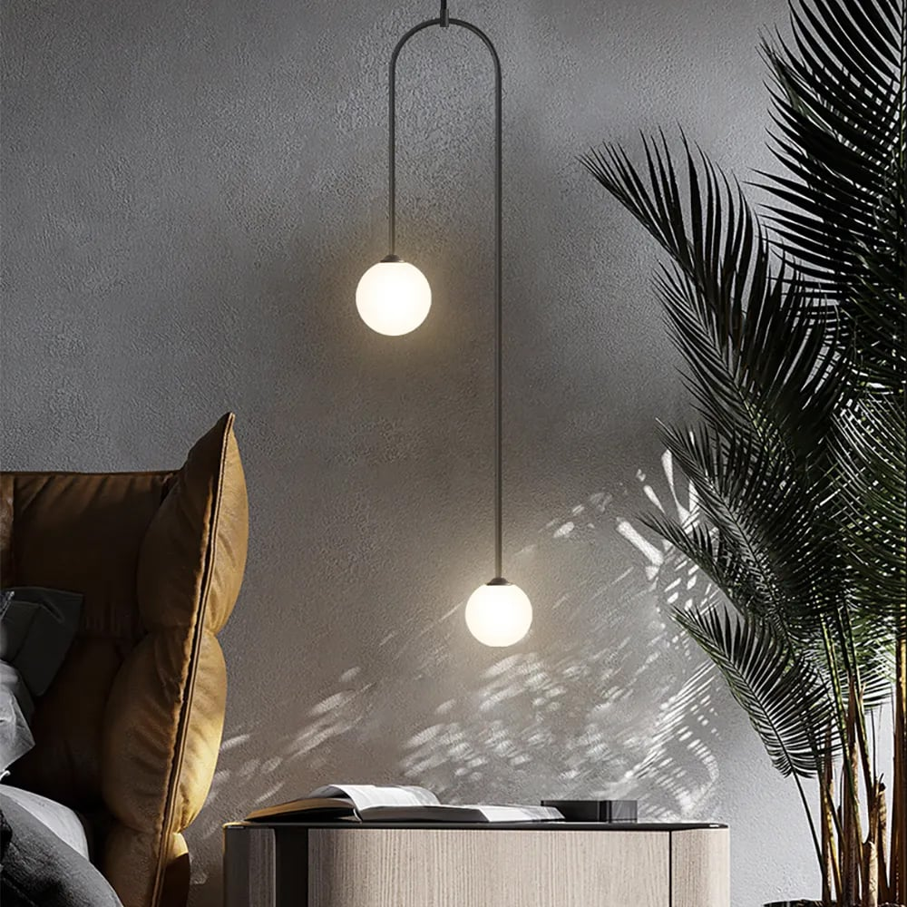 Modern Glass U-Shaped Light for Living Room and Bedroom