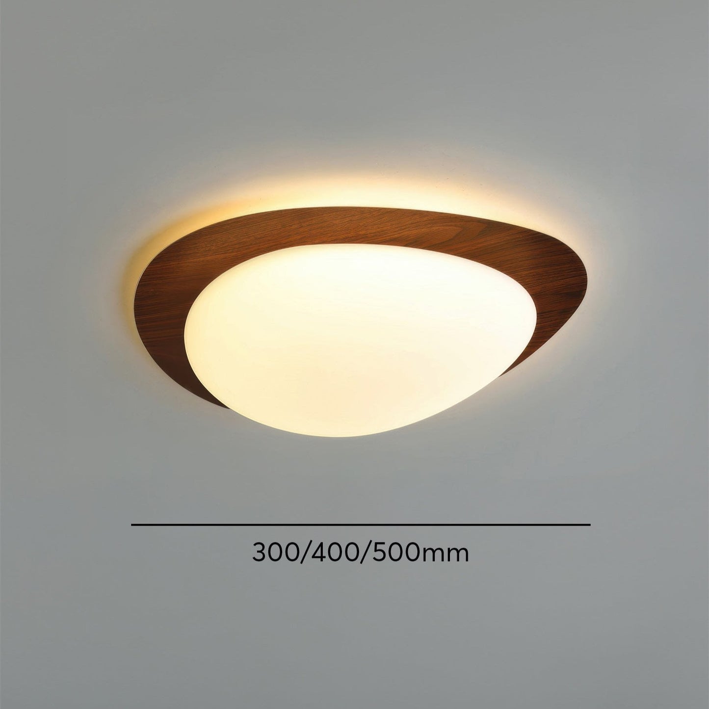 Scandinavian Pebble Wood Ceiling Light