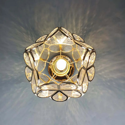 Flowers Style Glass Hallway Ceiling Light