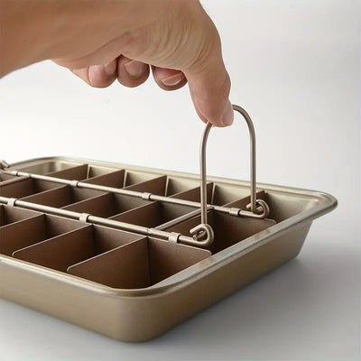 Non-Stick Brownie Pan with 18 Dividers Aluminum Bakeware