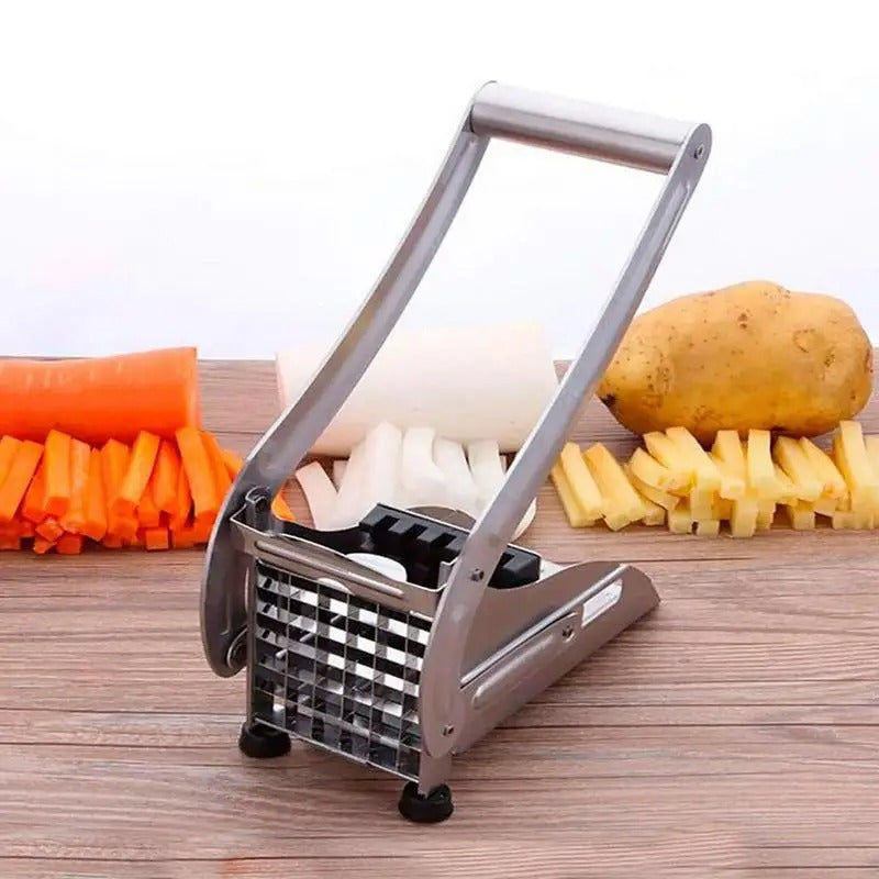 SmartFries Stainless Steel French Fry Cutter – 3 Blade Sizes
