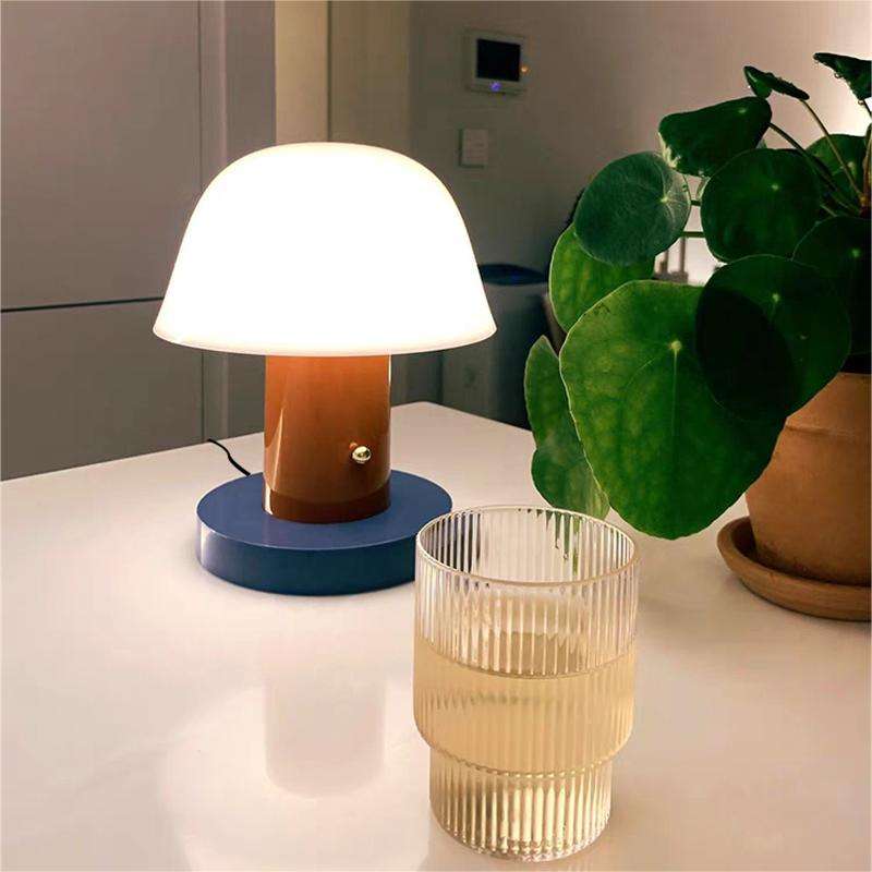 LED Mushroom Touch Table Lamp – Battery Powered
