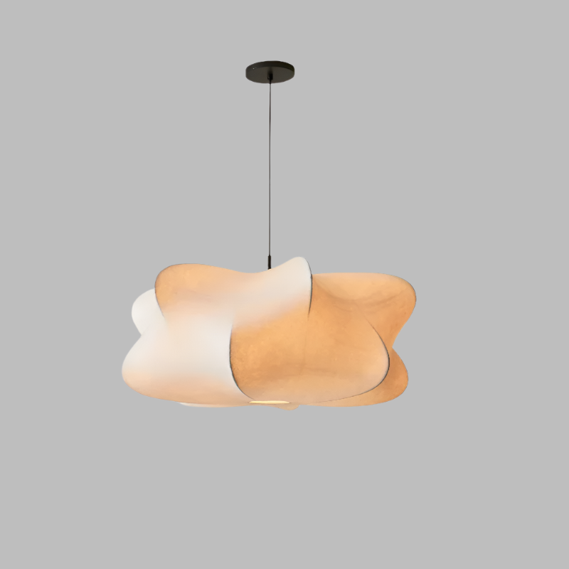 Japanese Silk Wabi Sabi Pendant Light