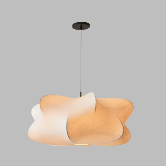Japanese Silk Wabi Sabi Pendant Light