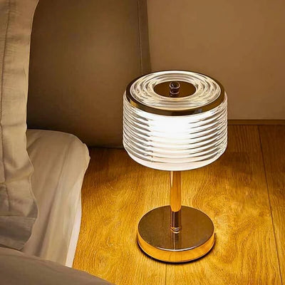 LED Ring Table Lamp with Multi-Layer Shade