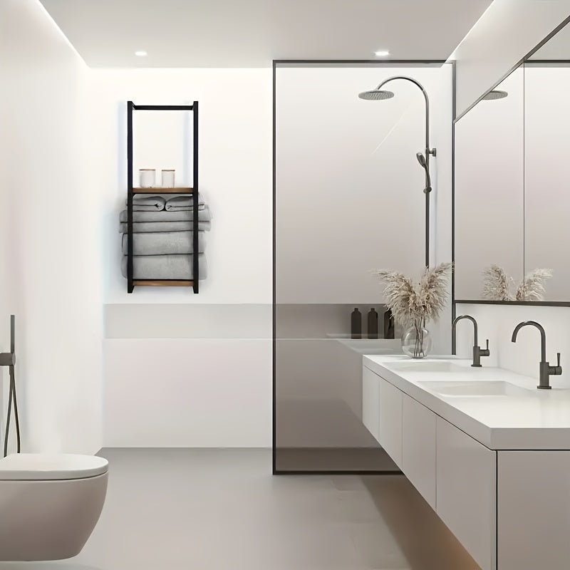 Waterproof Wall Towel Rack – Bathroom Shelf