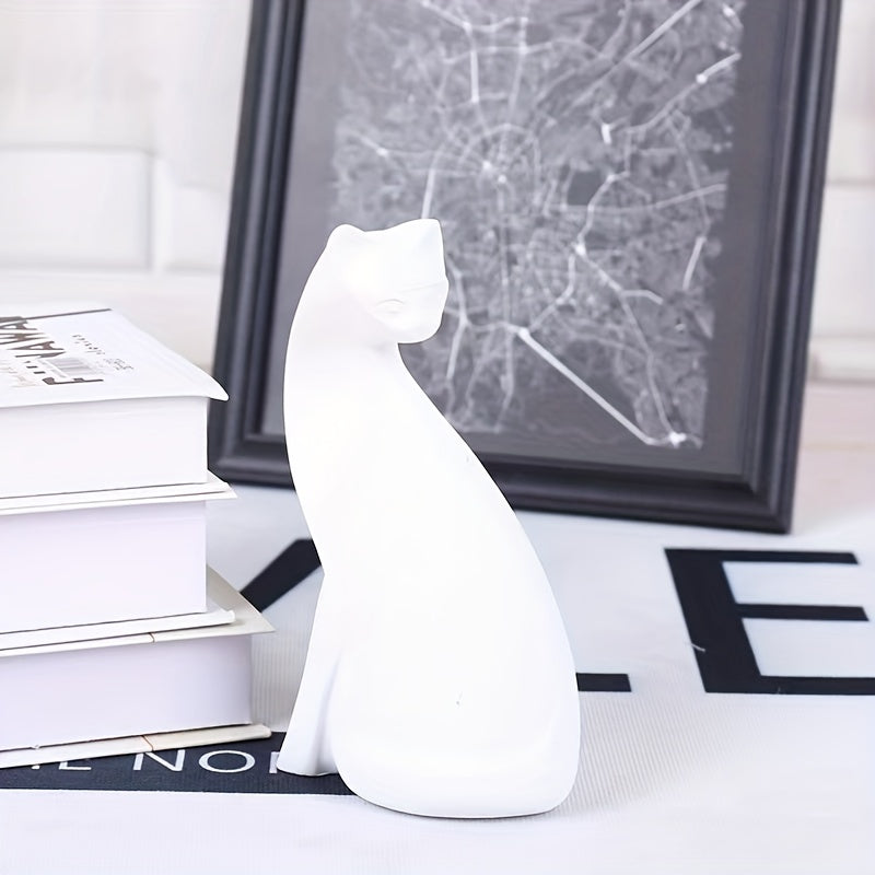 Modern Resin Cat Figurine – Nordic Style Decor