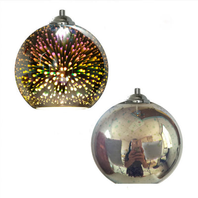 Modern 3D Firework Glass Dome Pendant Light