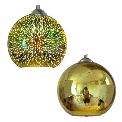Modern 3D Firework Glass Dome Pendant Light