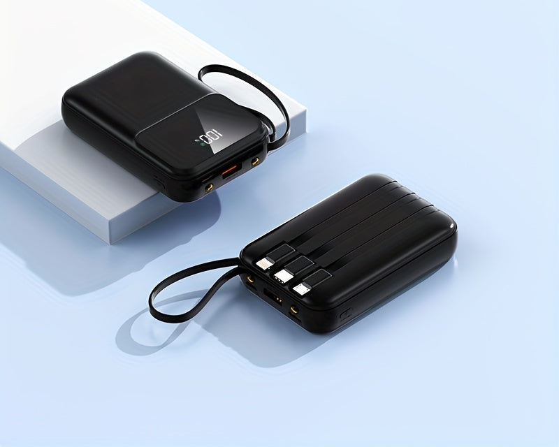 10000mAh Portable Power Bank with Cables