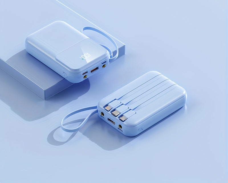 10000mAh Portable Power Bank with Cables