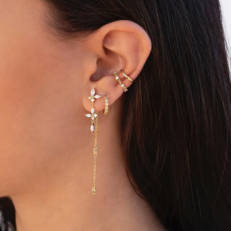 Gold-Plated Drop Earrings for Women – Elodie Design