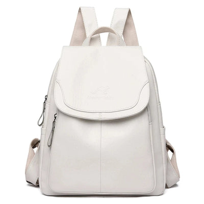 Women’s Anti-Theft Leather Backpack with RFID