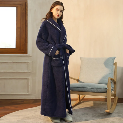 Men’s Flannel Fleece Winter Bathrobe Robe