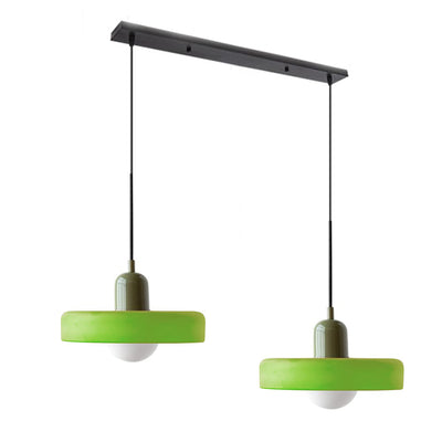 2-Head Bauhaus Glass Pendant Light Adjustable