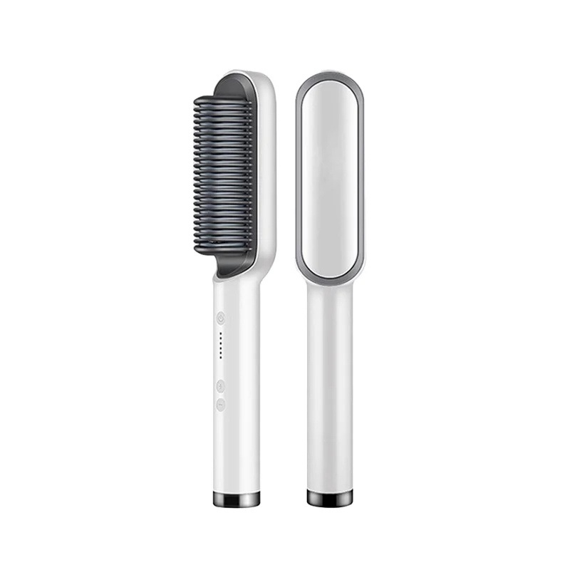 Heated Hair Straightening Brush with LED Display