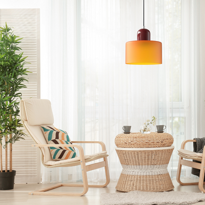 Glass Cylinder Pendant Light