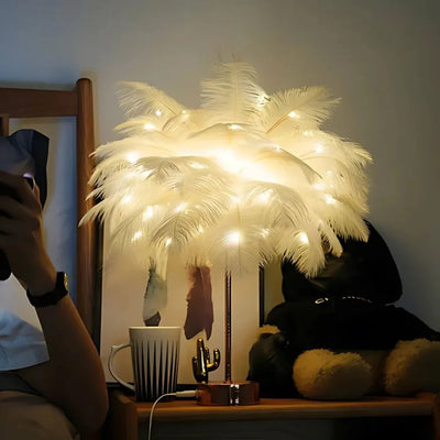 LumaPalm Feather Palm Tree Lamp