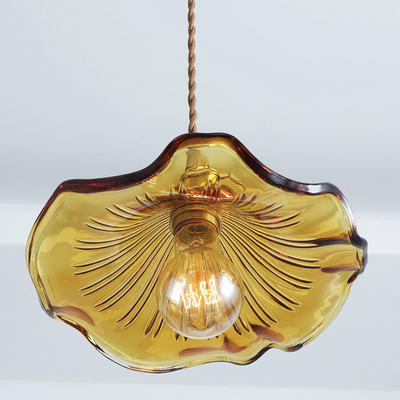Chic Hibiscus Glass Pendant Lamp