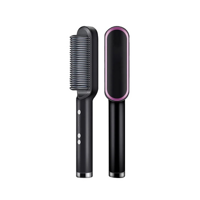 Heated Hair Straightening Brush with LED Display