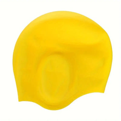 Silicone Swim Cap with Ear Protection for Long Hair