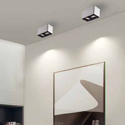 Square Adjustable Ceiling Lamp with Dimmable LED Light