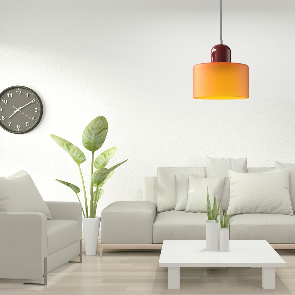 Glass Cylinder Pendant Light