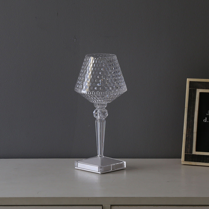 Rechargeable Crystal Lampshade Touch LED Lamp