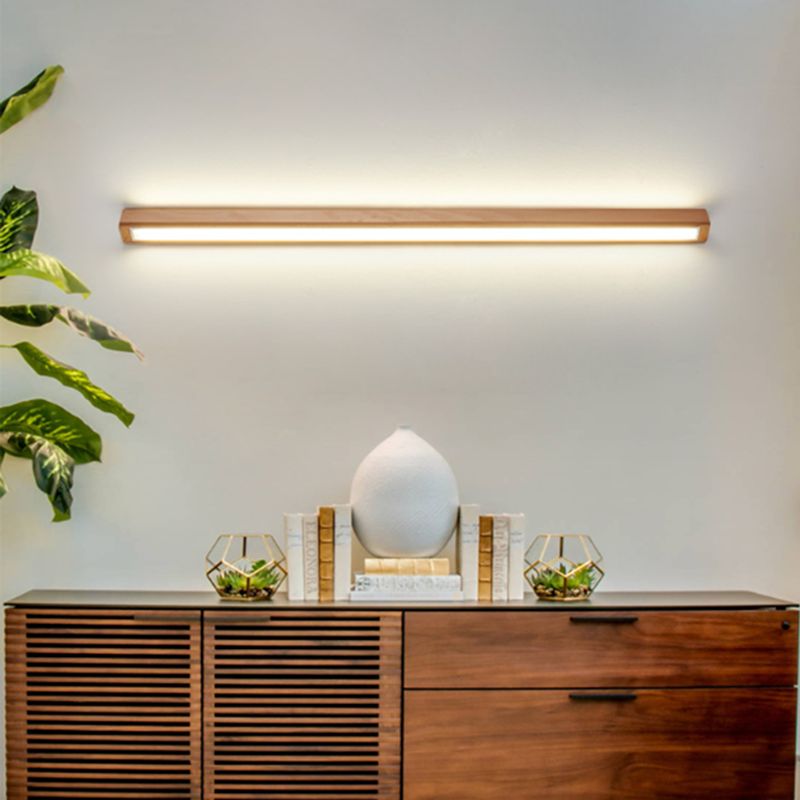 Wooden Linear LED Vanity Wall Light