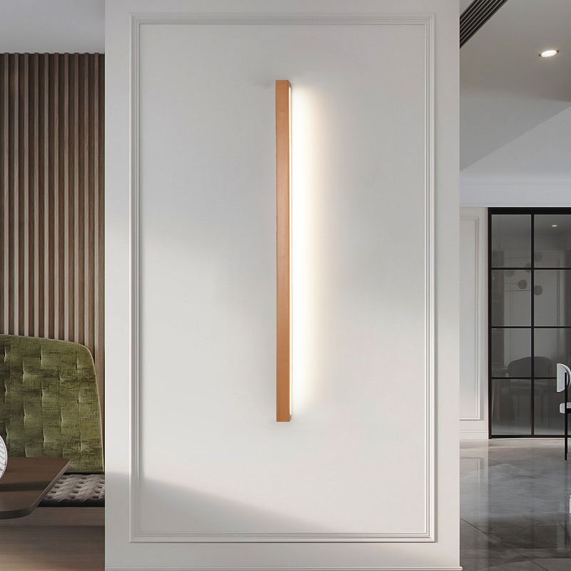 Wooden Linear LED Vanity Wall Light