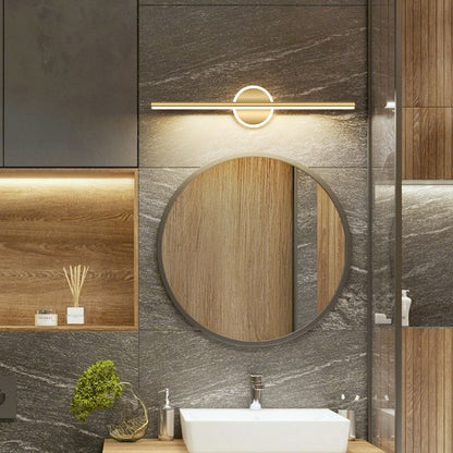 Leigh Modern Round/Square LED Wall Lamp Black/Gold Metal/Silicone Living/Sleeping/Bathroom
