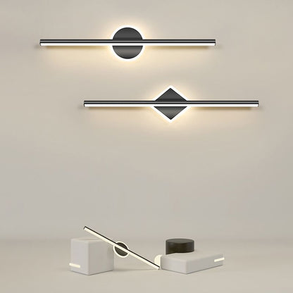 Leigh Modern Round/Square LED Wall Lamp Black/Gold Metal/Silicone Living/Sleeping/Bathroom