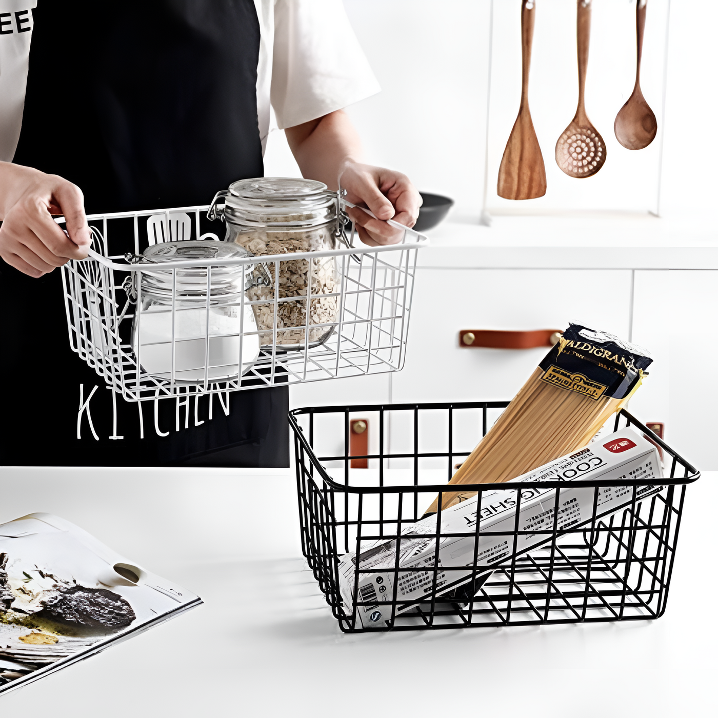Modern Wire Storage Basket with Handles – NeatBasket