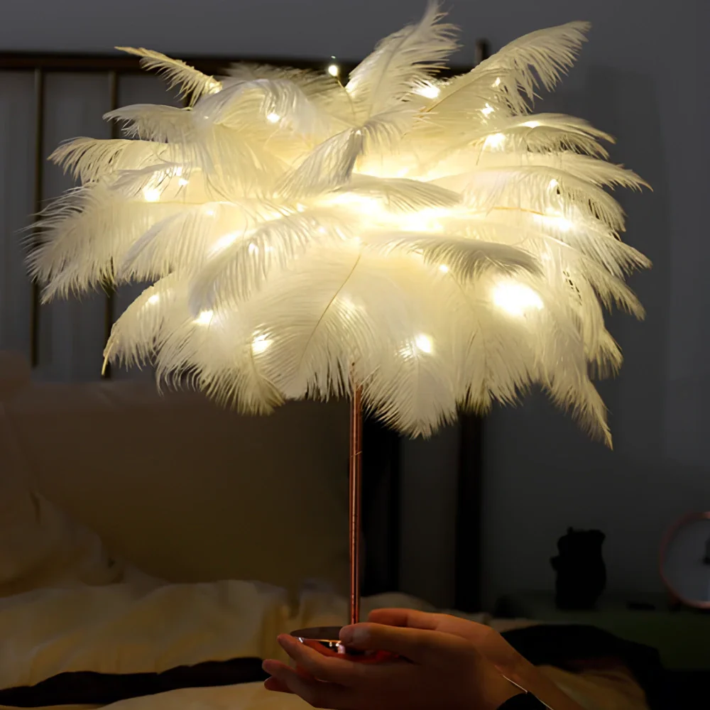 LumaPalm Feather Palm Tree Lamp
