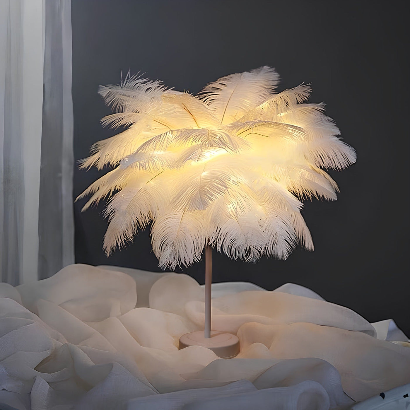 LumaPalm Feather Palm Tree Lamp