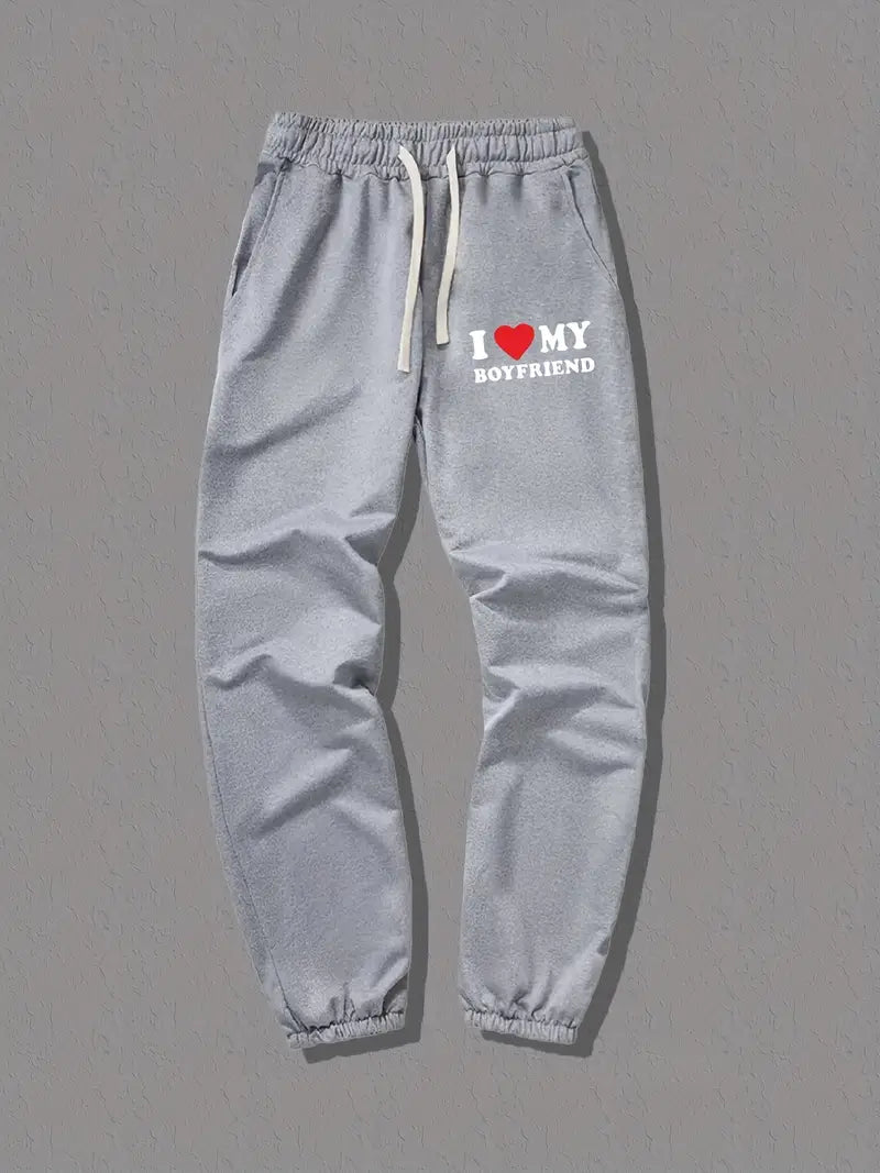 Couples Jogging Pants with Love Print – SweetheartBliss