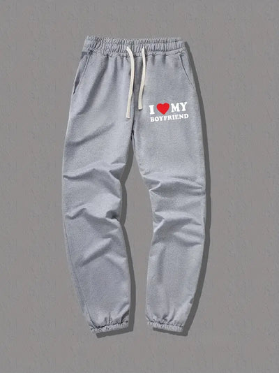 Couples Jogging Pants with Love Print – SweetheartBliss
